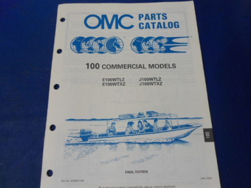 1989 omc evinrude/johnson parts catalog, 100 commercial models
