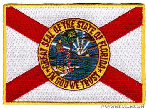Florida biker vest patch iron-on embroidered state flag emblem