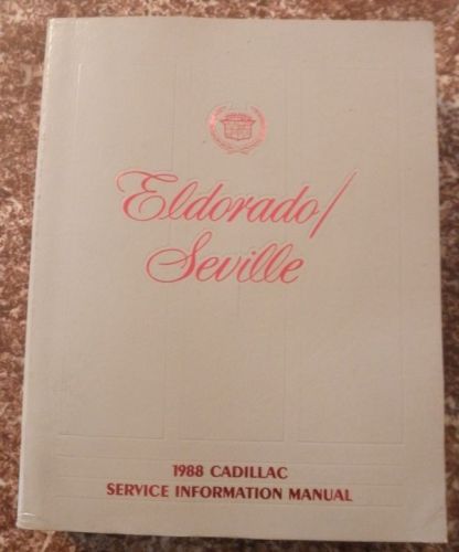 1988 cadillac eldorado seville service information manual near mint