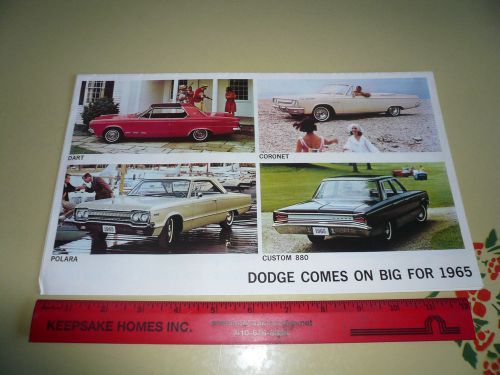 1965 dodge dart coronet custom 880 polara sales brochure -  vintage