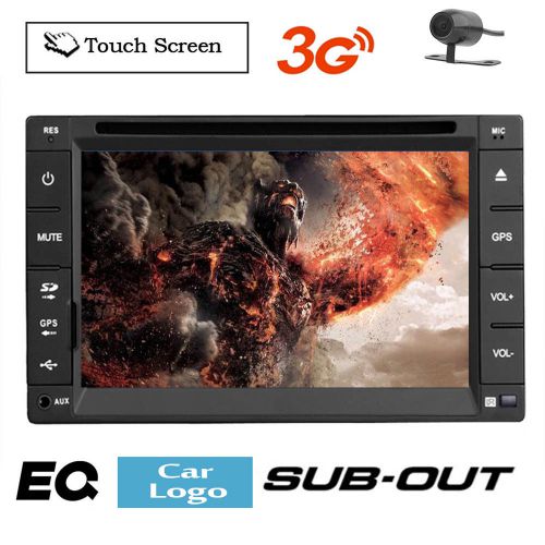 2 din car stereo dvd 3g radio fm/am gps navigation 6.2&#034; touch screen+free camera