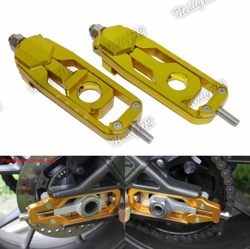 Cnc chain adjusters tensioners catena gold fit 2013-2016 yamaha mt-09 fz-09 rn29