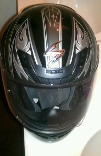 Scorpion exo-400 octane gray white black motorcycle helmet 