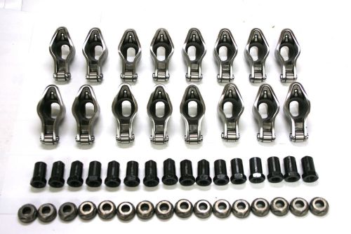 Chevy 350 383 400 sbc pro stock roller tip rocker arm 3/8 stud, 1.5 ratio