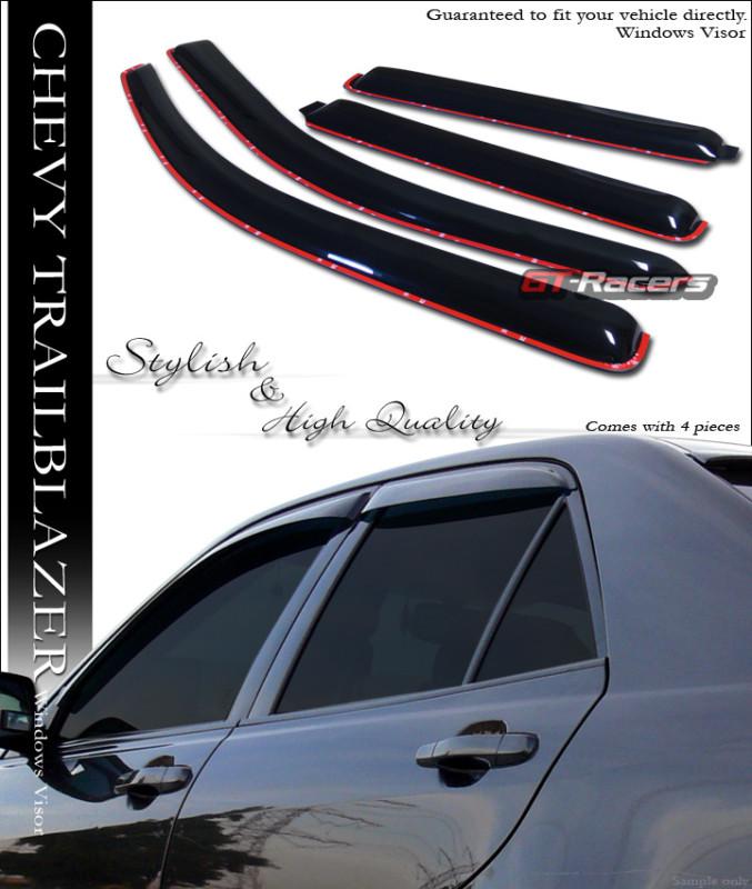 In-channel sun/rain/wind guard window visors 2002-2009 trailblazer ext/envoy xl
