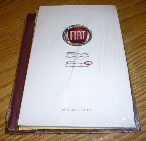 2015 fiat 500 500c user guide owners manual set dvd 15 +case brand new