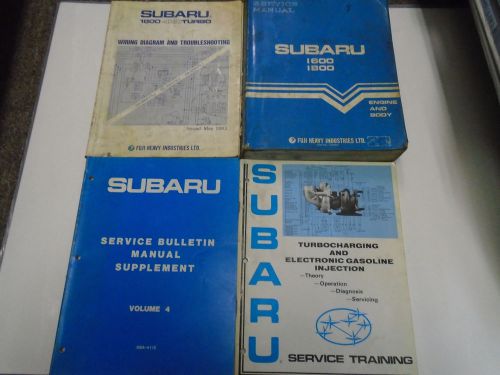 1983 subaru 1600 1800 service repair shop manual set factory oem books used wear