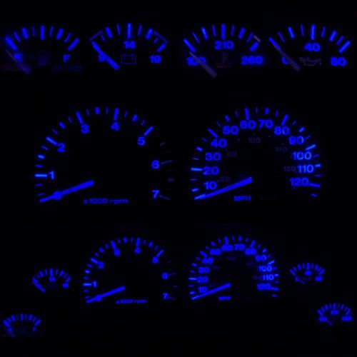 Dash instrument cluster gauge blue led lights kit fits 99-04 jeep grand cherokee