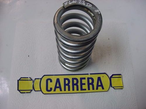 Carrera #600 chrome 2-1/2 id x 8" tall coil-over spring imca nascar ump dr167