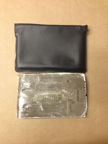 2002 jeep wrangler owner's manual with case