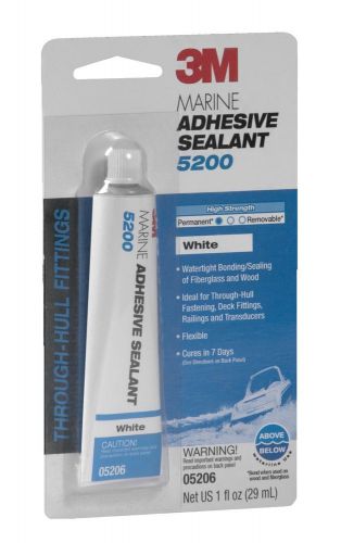 3m marine 5200 adhesive sealant, white, 1 oz