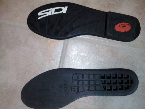 Sidi genuine b2/rain/vertigo motorcycle race boots soles - black - size 44