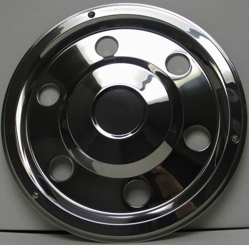 Trailer stainless steel wheel simulator wheel covers 17.5&#034; set of 6