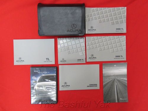 2008 acura tl owners manual with case