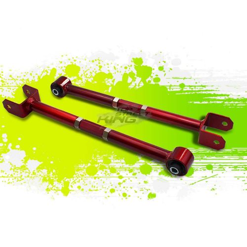 Adjustable power-coated rear camber kit arms for 08-15 honda accord/tl/tsx red