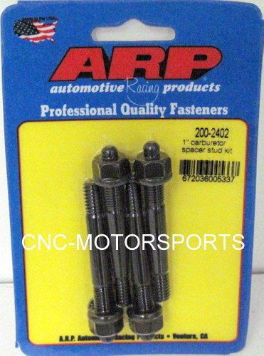 Arp carb stud kit 200-2402 1" spacer 5/16 oal 2.700 black oxide qty 4