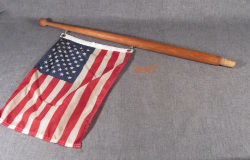 Boat flag pole - wood - 30&#034; - vintage - american flag - chris craft?
