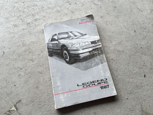 1987 acura legend coupe owners manual