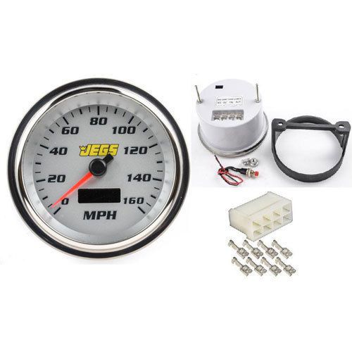 Jegs performance products 41281k1 3-3/8&#034; speedometer &amp; wiring connector silver