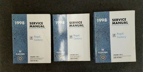 1998 buick regal / century factory service manuals (3 volume set)