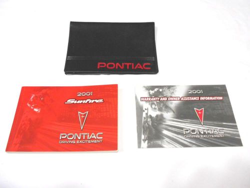 2001 pontiac sunfire owner manual 3/pc.set &amp; black pontiac factory case.free s