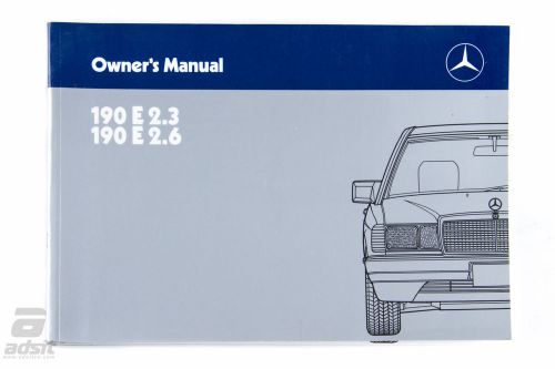 Mercedes-benz owner's manual 190e 2.3 190e 2.6 (6550572713) 1988