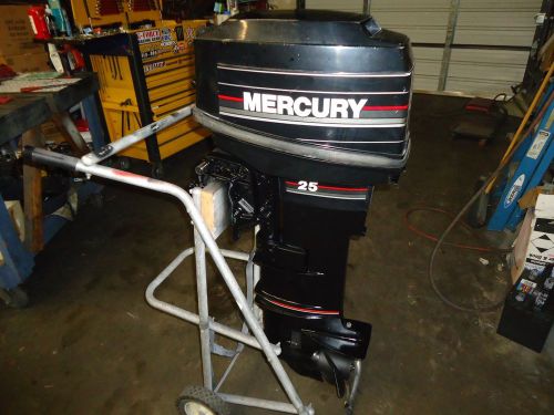 Mercury 25hp outboard with electric start and controls 20&#034; shaft