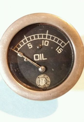 Vintage national gauge indian oil meter 755 car truck motorcycle part screw top