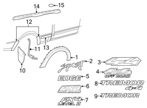 Ford oem exterior decal 4l5z16720kaa image 5