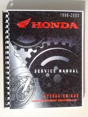 Honda shadow deluxe vt 750 c cd ace service manual 1998 1999 2000 2001 2002 2003