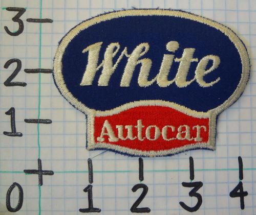 Vintage nos white autocar car patch from the 70&#039;s 001