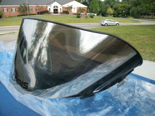Polaris edge low 11&#034; chrome flared windshield with graphics 5435113
