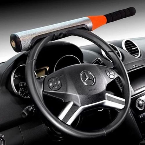 Universal vehicle car/auto steering wheel lock security device + keys anti-theft