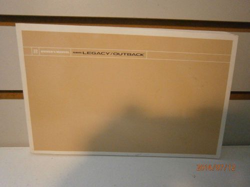 2007 subaru legacy/outback owners manual book with case
