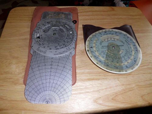 Lot of 2 vintage pilot computers - jeppesen mod cr-3 &amp; telex type mb-4a