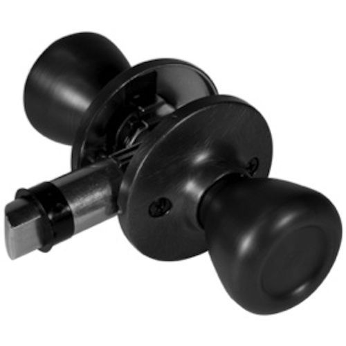 Lockset, knob, c2 passage, matte black