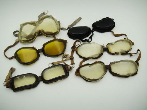 Lot 6 x  motoring 30&#039;s 40&#039;s car motorcyle goggles pilot vintage rider celluloide