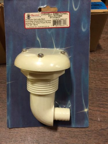 T-h marine directional livewell fill fitting white - fits 3/4" barb - 90 degree