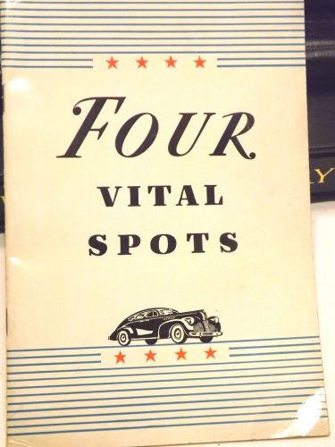 1941 the four vital spots in your motoring safety by u.s. tires book / booklet