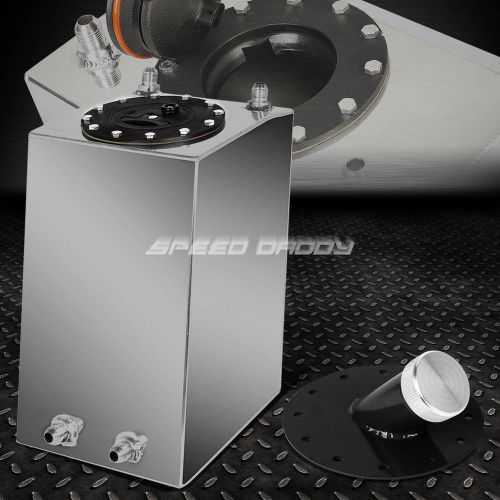 3 gallon/11.35 liter polished aluminum fuel cell gas tank+1.5" 45°fast fill neck