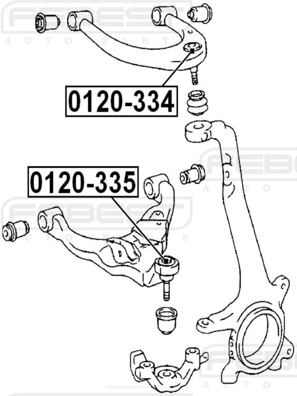 BALL JOINT FRONT LOWER ARM TOYOTA LAND CRUISER PRADO 120 2002OEM 48068-60010, US $44.95, image 2