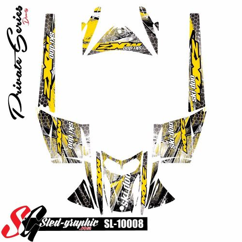 Sled wrap decal sticker graphics kit for ski-doo rev mxz snowmobile 03-07 10008