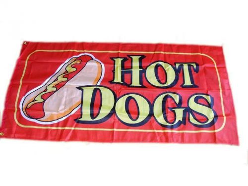Hot dogs flag banner 4x2 feet new limited!
