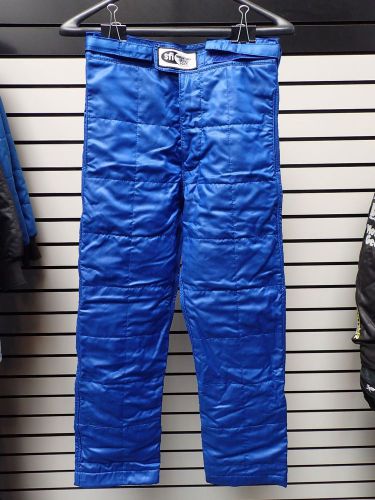 New impact team one driving suit pants medium blue sfi 3.2a/5 21020406 usa made