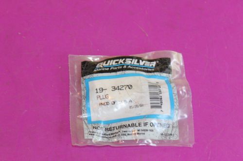 Mercury quicksilver plug. part 19-34270. acquired from a closed dealership.