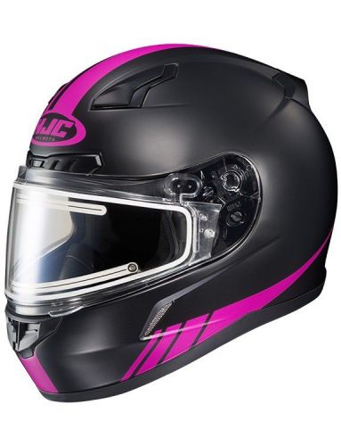 Hjc cl-17 streamline snow helmet w/frameless dual lens shield flat pink/black