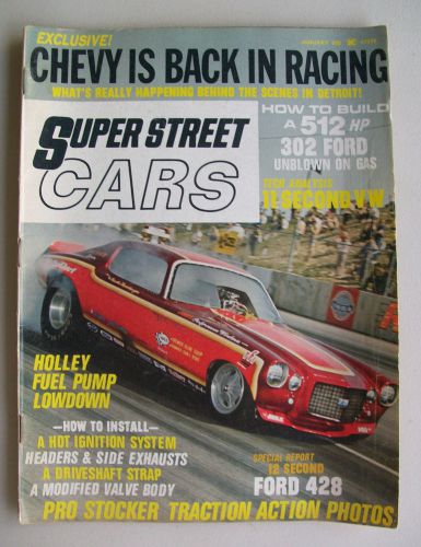 Super street cars magazine vintage 1972 chevy pro stock vw ford holley headers