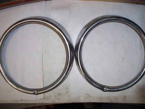 Vw aircooled beetle headlight trim rings (steel)   best guess fitment  67-77