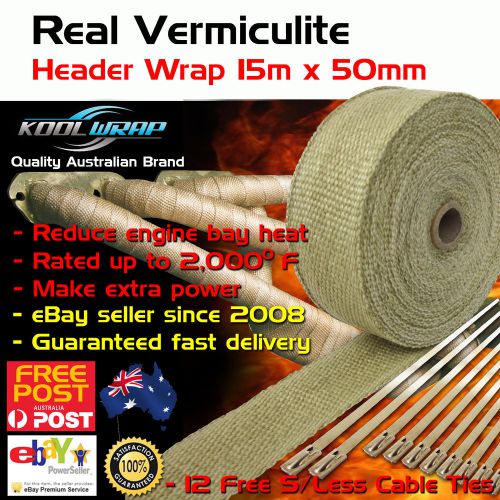 Header exhaust wrap tape real not fake 2000 f heat protection tan 15m x 50mm
