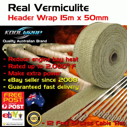 Header exhaust wrap tape real not fake 2000 f heat protection tan 15m x 50mm